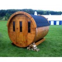 SAUNA BARIL EN BOIS MASSIF  LG 2m D1.9m 
