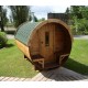 Sauna baril lg3.5m D2.2m avec terrasse et porte standard