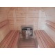 Sauna baril lg3.5m D2.2m avec terrasse et porte standard