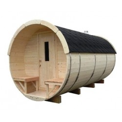 Sauna baril lg4m D2.2m avec terrasse et  dressing